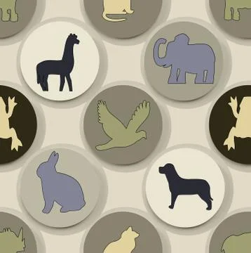 Animal shape pattern seamless work Stockillustratie