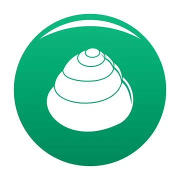 Animal shell icon vector green イラスト素材