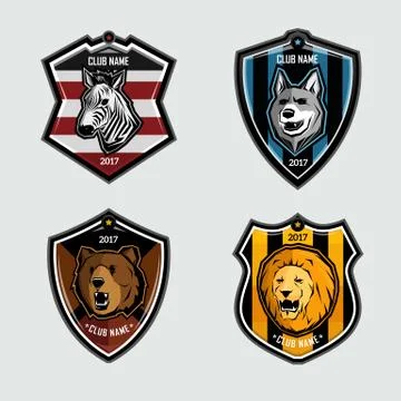 Animal sign emblems Stock Illustration