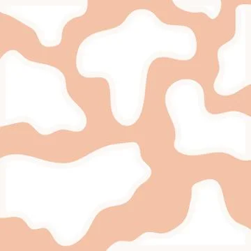 Animal skin print pattern, fluid white shapes textile design 스톡 일러스트