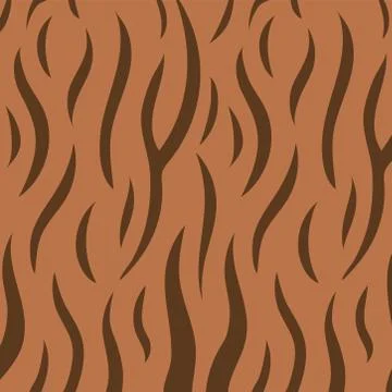 Animal skin print pattern, texture tiger stripe black brown print Stock Illustration