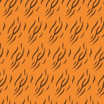 Animal skin print pattern, texture tiger stripe black repeated seamless Illustrazione stock