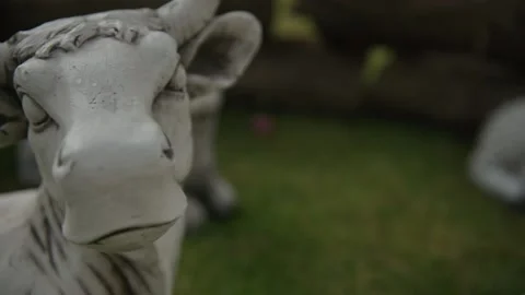 Animal Statues on Grass Stock Footage 147105606