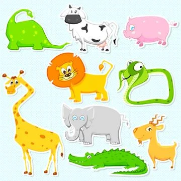 Animal Sticker Stock Illustration