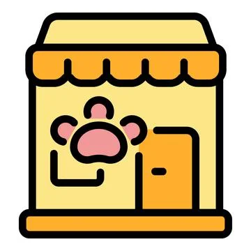 Animal store icon vector flat Stock-Illustration