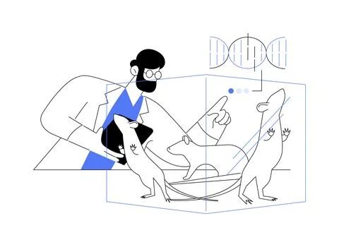 Animal study abstract concept vector illustration. Stock Illustration