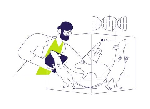 Animal study abstract concept vector illustration. Stock Illustration