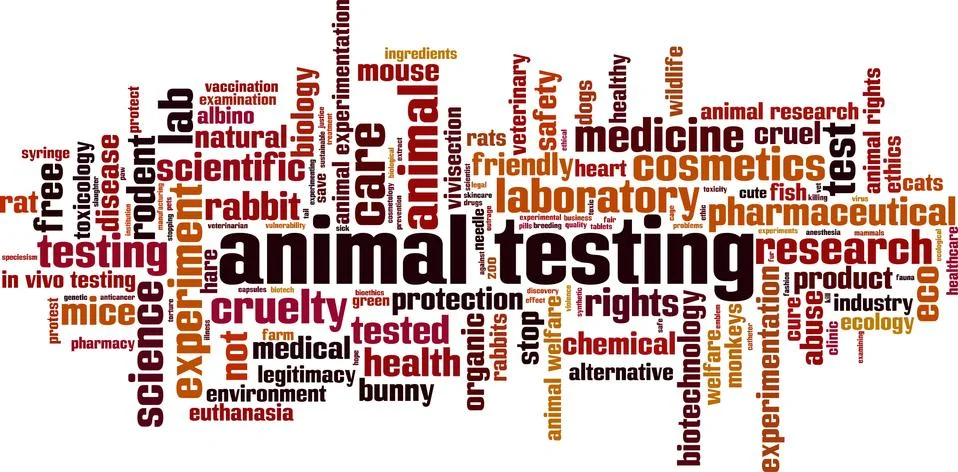 Animal testing word cloud Stock Illustration