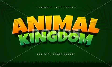 Animal text effect PSD Template