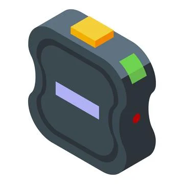 Animal tracker icon isometric vector. App truck Stock Illustration