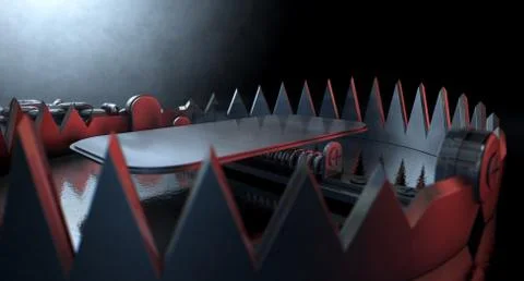 Animal trap dramatic 스톡 일러스트