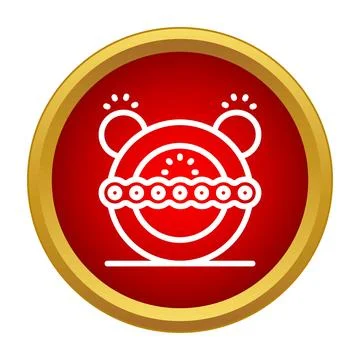 Animal trap icon representing danger and capture Stock Illustration