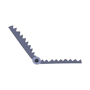 Animal trap jaws opening with sharp teeth 스톡 일러스트