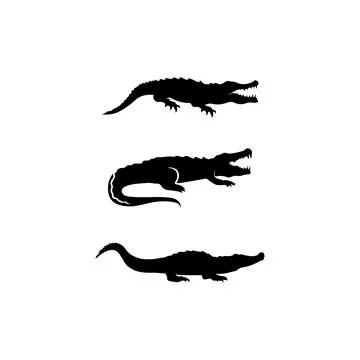 Animal vector lizard salamander gecko crocodile and reptiles design logo Stock Illustration