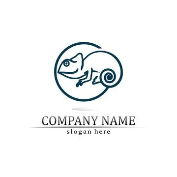 Animal vector lizard salamander gecko crocodile and reptiles design logo Stock Illustration