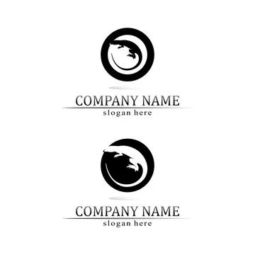 Animal vector lizard salamander gecko crocodile and reptiles design logo Stock Illustration
