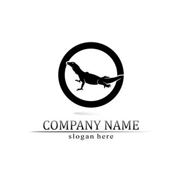 Animal vector lizard salamander gecko crocodile and reptiles design logo Stock Illustration