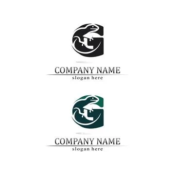 Animal vector lizard salamander gecko crocodile and reptiles design logo Stock Illustration