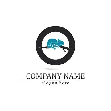 Animal vector lizard salamander gecko crocodile and reptiles design logo Stock Illustration