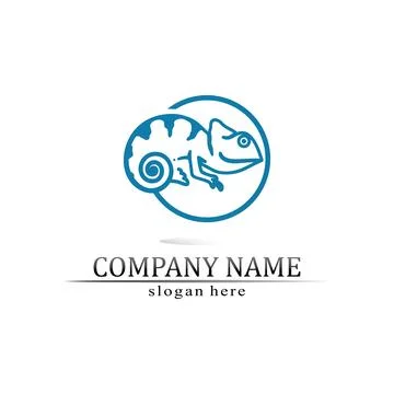 Animal vector lizard salamander gecko crocodile and reptiles design logo Stock Illustration