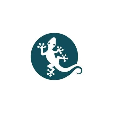 Animal vector lizard salamander gecko crocodile and reptiles design logo Stock Illustration