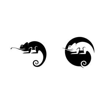 Animal vector lizard salamander gecko crocodile and reptiles design logo Stock Illustration