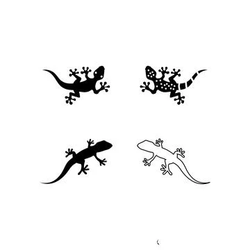Animal vector lizard salamander gecko crocodile and reptiles design logo Stock Illustration