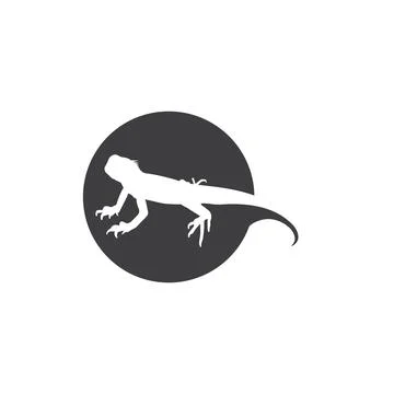 Animal vector lizard salamander gecko crocodile and reptiles design logo Stock Illustration