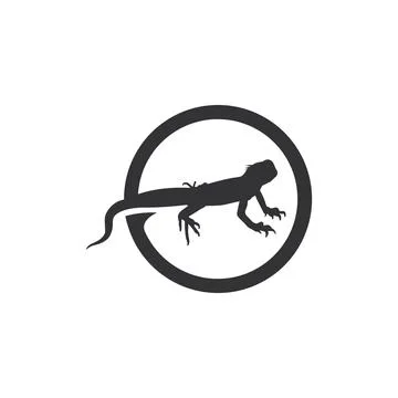 Animal vector lizard salamander gecko crocodile and reptiles design logo Stock Illustration
