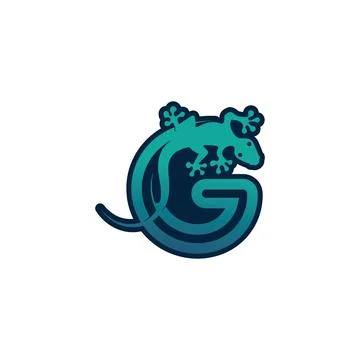 Animal vector lizard salamander gecko crocodile and reptiles design logo Stock Illustration