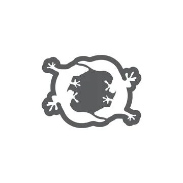 Animal vector lizard salamander gecko crocodile and reptiles design logo Stock Illustration