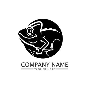 Animal vector lizard salamander gecko crocodile and reptiles design logo Stock Illustration
