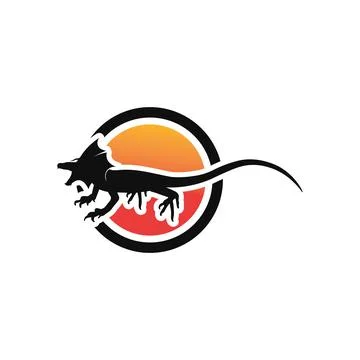 Animal vector lizard salamander gecko crocodile and reptiles design logo Stock Illustration