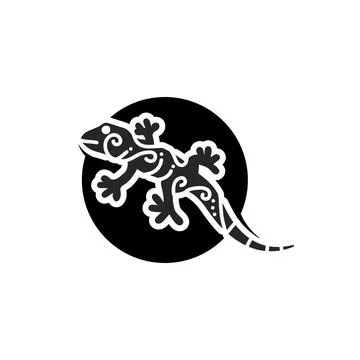 Animal vector lizard salamander gecko crocodile and reptiles design logo Stock Illustration