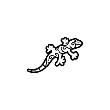 Animal vector lizard salamander gecko crocodile and reptiles design logo Stock Illustration