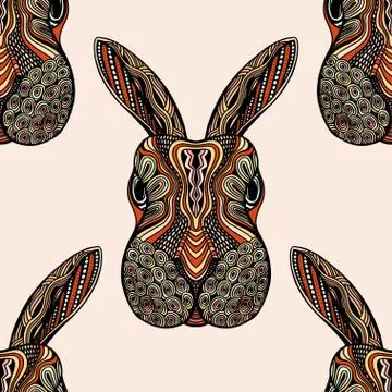 Animal vector seamless pattern Illustrazione stock