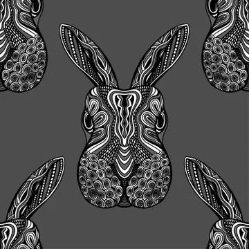 Animal vector seamless pattern Stock Illustration