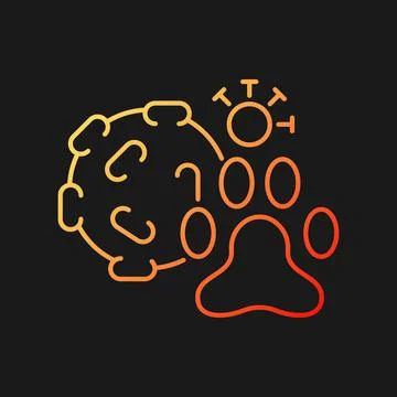 Animal virus gradient vector icon for dark theme Stock Illustration