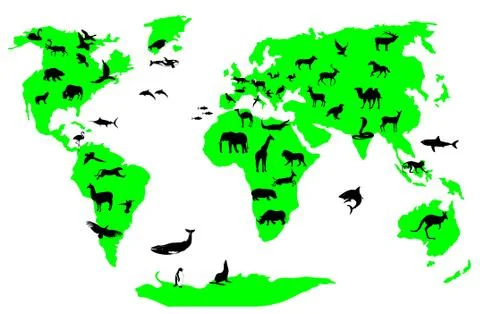 Animal world Illustrazione stock