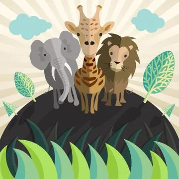 Animal zoo vector Stock Illustration