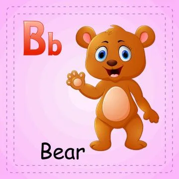 Animals alphabet: B is for Bear Stock Illustration
