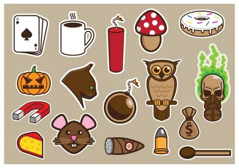 Animals and Objects Pack 스톡 일러스트