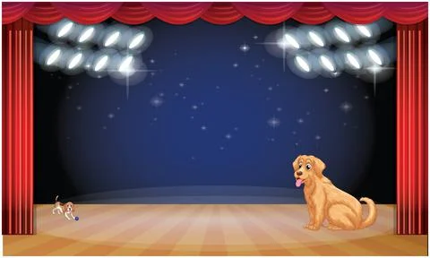 Animals are playing on the dance floor Stock Illustration