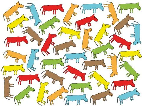 Animals background Stock Illustration