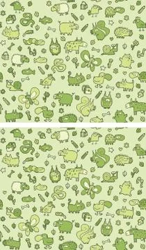 Animals Differences Visual Game Stock Illustration