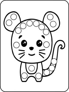 Animals Dot Markers Activity Pages Stock Illustration