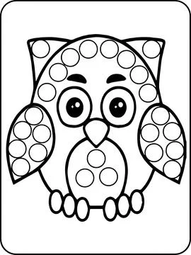Animals Dot Markers Activity Pages Illustrazione stock