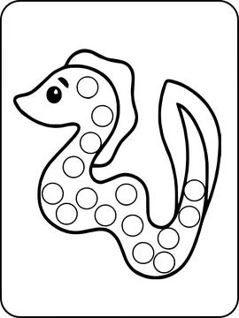 Animals Dot Markers Activity Pages Illustrazione stock