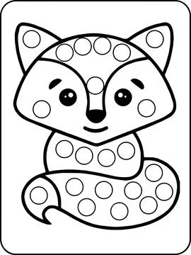 Animals Dot Markers Activity Pages Illustrazione stock