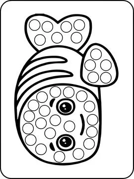 Animals Dot Markers Activity Pages Stock Illustration